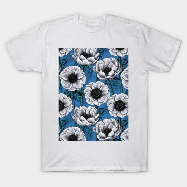 White anemone garden T-Shirt by katerinamk